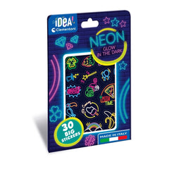 Clementoni Idea - 30 Big Neon Stickers