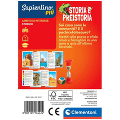 Clementoni - Testa A Testa Giochi di Carte Storia e Preistoria - Edizione Italiana
