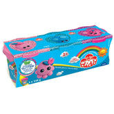 Didò Glitter Trio Pack features glossy blue packaging with colorful graphics, including a rainbow, sun, cloud, and cartoon ch