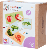 Montessori - Puzzle in Legno di Frutta e Verdura - Giocattoli Educativi