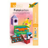 Folia Hobby Set features 10 multi-coloured A4 sheets in matte cardboard packaging with playful animal designs.