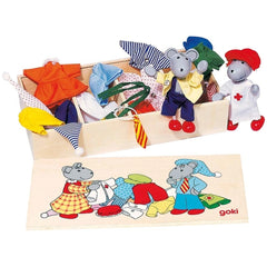 Gollness - Scatola di Vestiti per Pupazzi Flessibili Topo Lia e Luca - Bambole, Set da Gioco e Figure Giocattolo