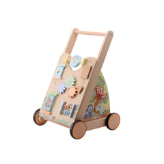 Johntoy - The Wooden Wildies Family Activities Babywalker - Baby Activity Toys