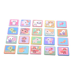 Johntoy - Il Gioco di Carte della Famiglia Wooden Wildies Memo