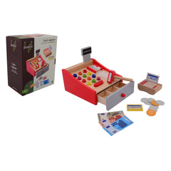 Johntoy - Registratore di cassa in legno con scanner - Professioni e giochi di ruolo