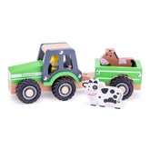 New Classic Toys - Tractor With Trailer - Animals - Play Vehicles
