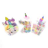 Beads ABC Unicorn Pocket Box Set features a colorful, translucent container with polka dots and stripes in pink, purple, and