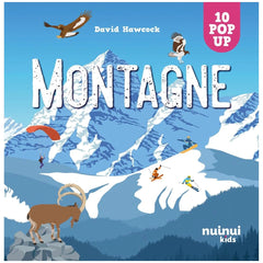 NUINUI Montagna Sorprendenti Pop Up books packaging features a colorful mountainous landscape with animals and outdoor activi