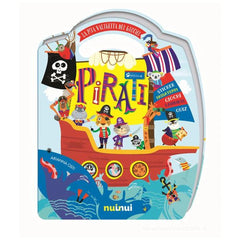 NuiNui MyPirateActivityCase educational toy retail packaging featuring yellow background, red and blue "PIRATI" text, and glo