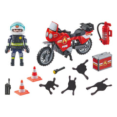 Playmobil Action Heroes Fire Department At The Accident Scene - 71466