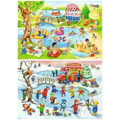 Ravensburger - Tempo Libero Al Lago - 2x24 Pezzi - Puzzle