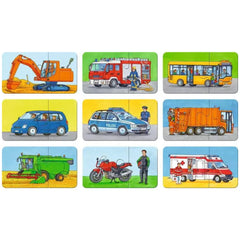 Ravensburger - I Miei Primi Puzzle - Veicoli di Emergenza - 9X2 Pezzi - Puzzle