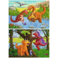 Ravensburger - Giocando con i Dinosauri - 2x24 Pezzi - Puzzle