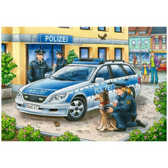 Ravensburger - Polizia e Vigili del Fuoco - 2x12 Pezzi - Puzzle