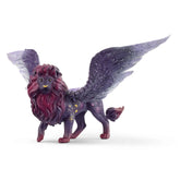 Moon Lion figurine features a glossy purple body, star-patterned wings, and a majestic profile stance.