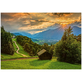 Schmidt Spiele - Sunset sul villaggio montano di Wamberg 1500 pezzi - puzzle