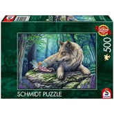 SCHMIDT SPIELE - Il Lupo e l'Elfo 500 Pz Puzzle per Adulti - Puzzle