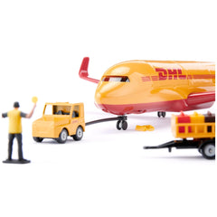 Siku - Aerei cargo DHL con accessori - Set di gioco per bambini
