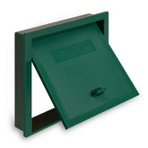 Teifoc garage door model in green plastic with a smooth matte finish, featuring an open lid and embossed logo.