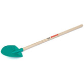 Theo Klein Bosch Garden shovel with a green scoop, light brown shaft, and "Buddy" text on the handle for outdoor play.