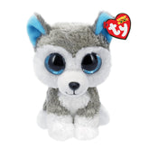 TY - Beanie Boos Sluch Gray and White Husky Dog Plush 15 cm