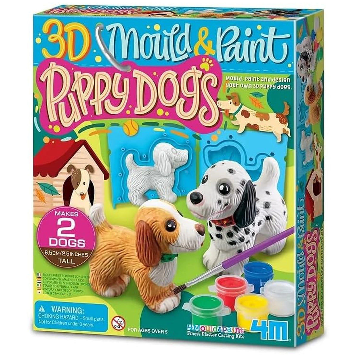 4M - 3D Mould & Paint Puppy Dogs - Arts & Crafts