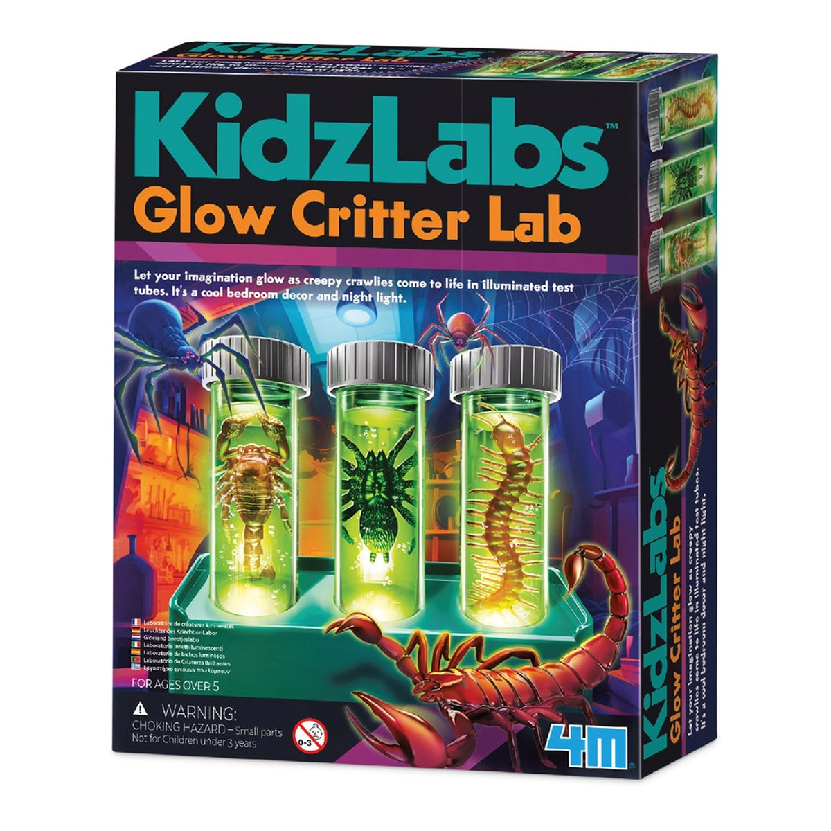 4M - KidzLabs Laboratorio di Critter Luminosi - Set di Giocattoli