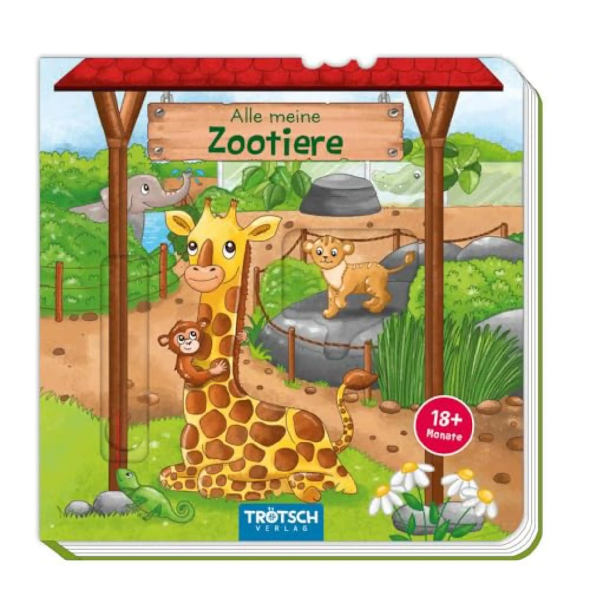 TROTSCH - Zebra Zoo Animals Interactive Board Book Books - German Edition