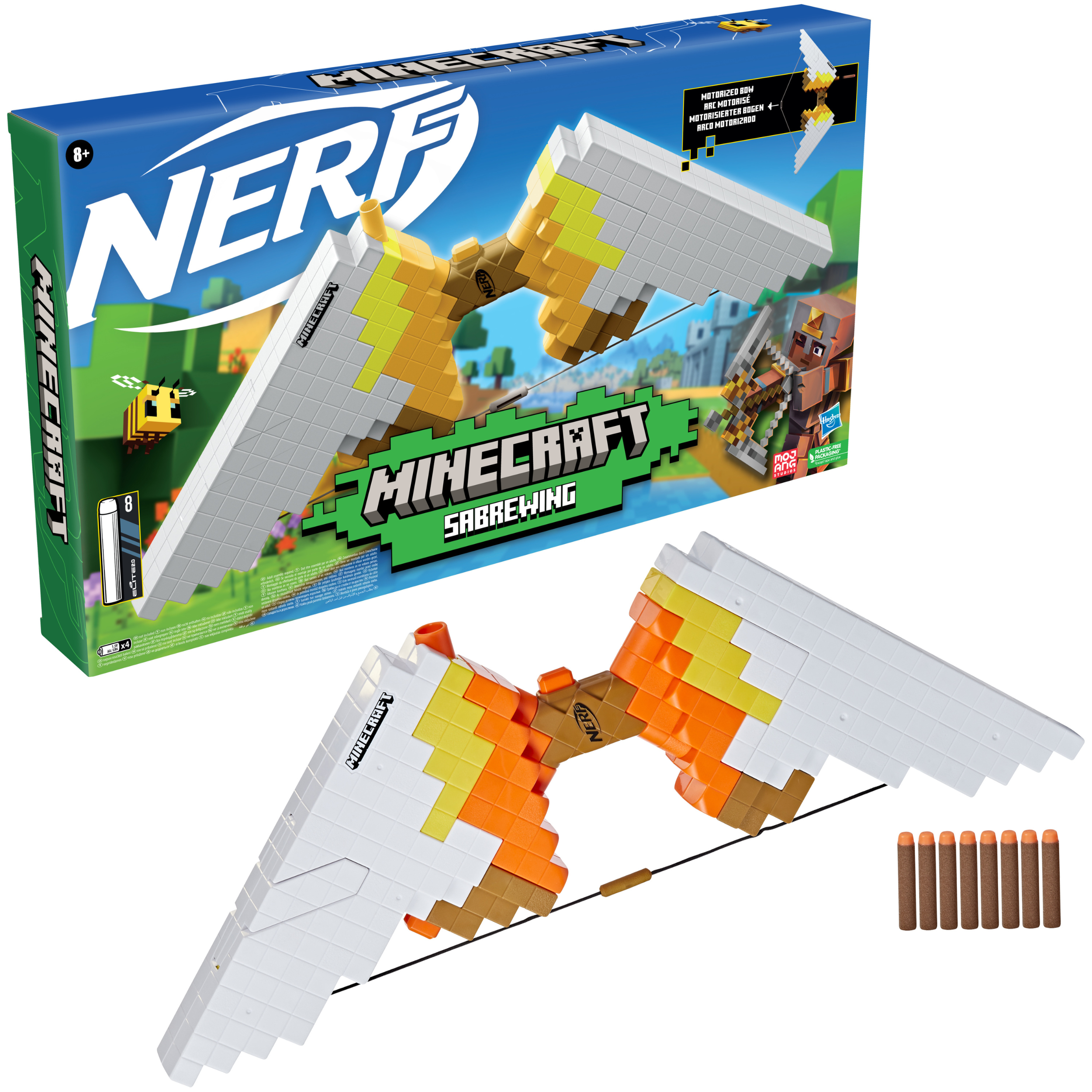  NERF Minecraft Sabrewing Motorized Blaster Bow, 8