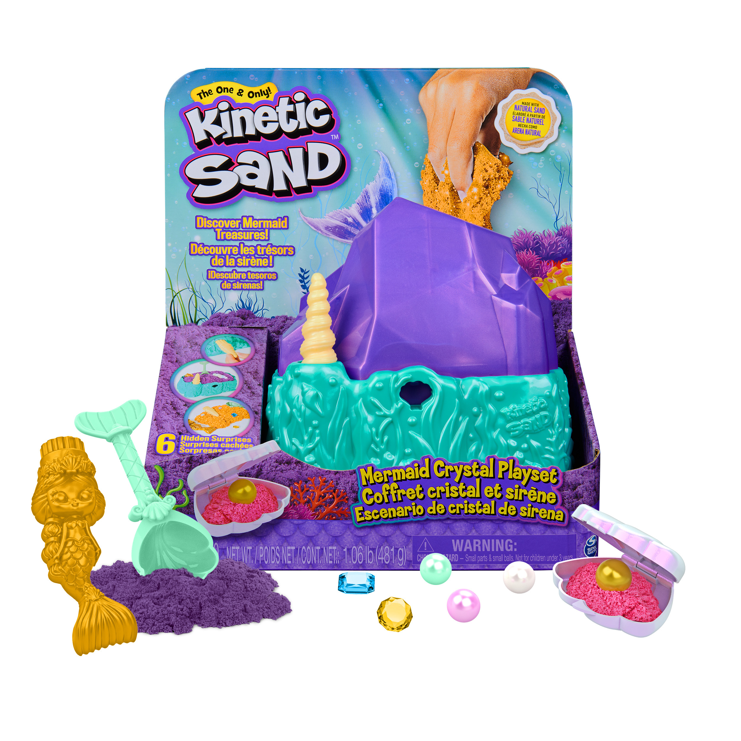 APPYTOYS  Kinetic Sand Mermaid Crystal Playset