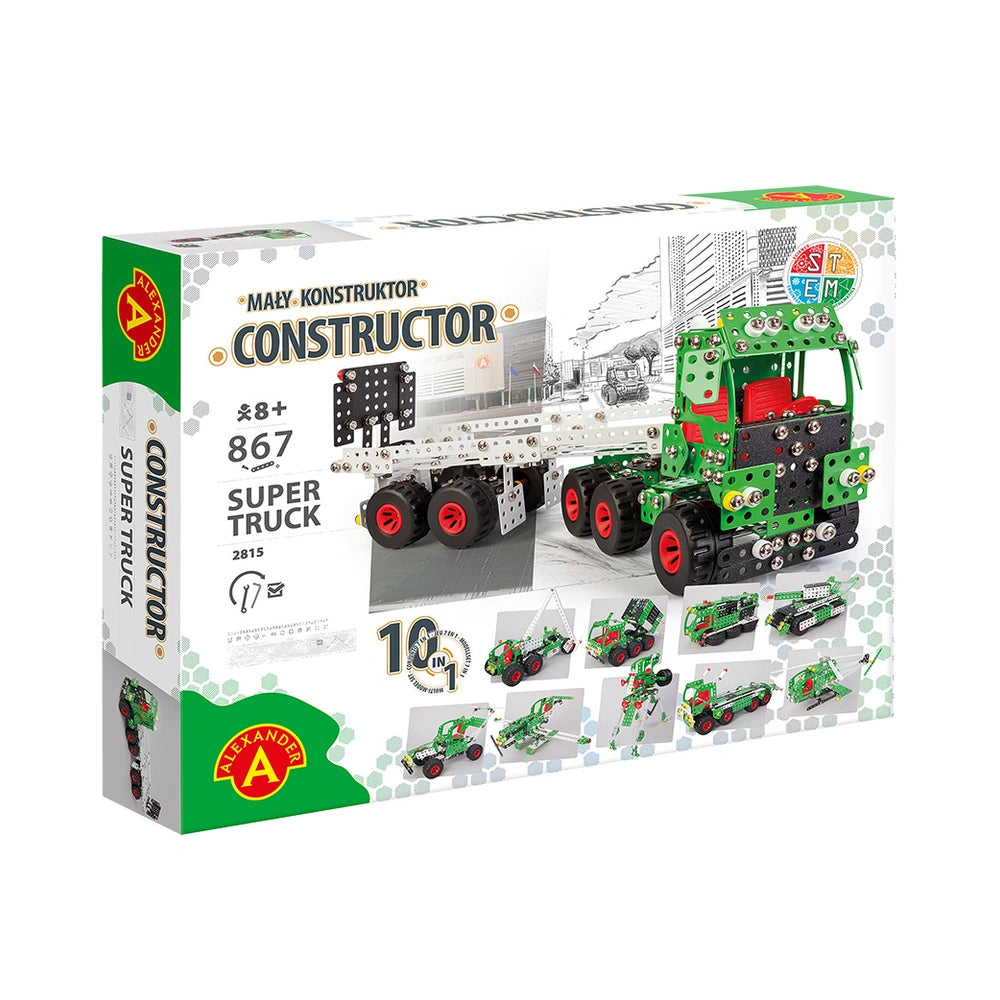 Set di costruzione Constructor PRO Super Truck 10 in 1 - 8+ anni