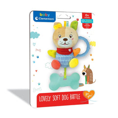 Baby Clementoni - Lovely Soft Dog Rattle