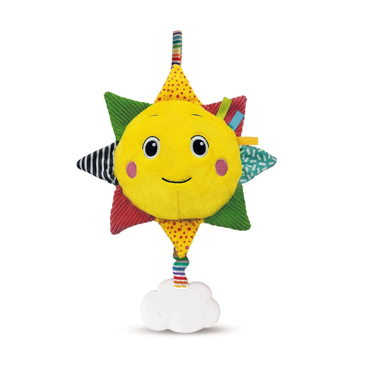 Baby Clementoni - Carillon Sole Morbido con Animali di Peluche