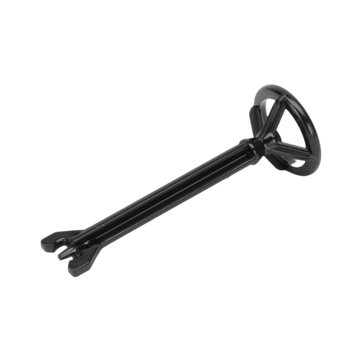 Black Bruder steering column accessory for toy vehicle models, featuring realistic design details.