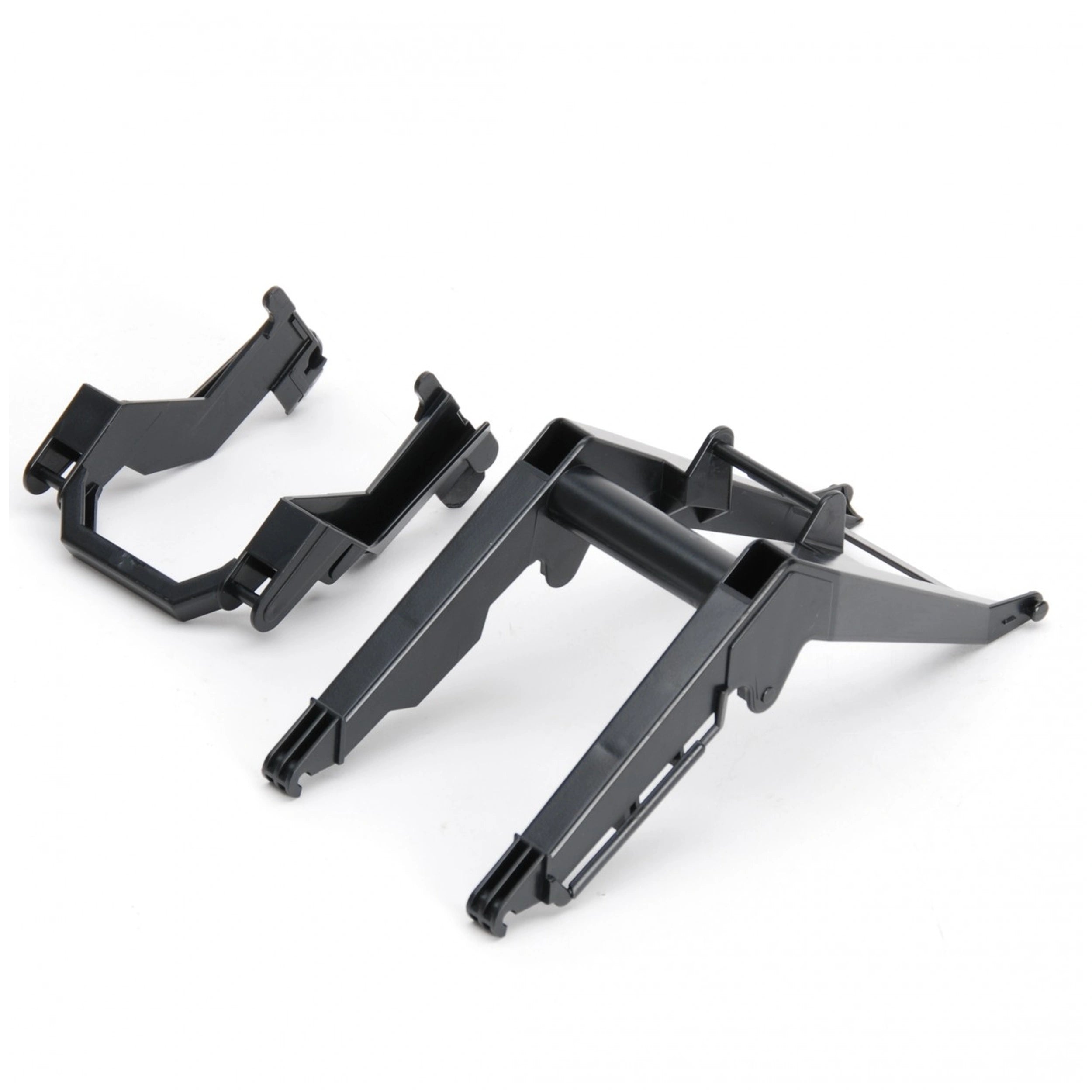 Black Bruder Front Loader Rod Assembly for Series 3000 tractors, shown with two components on a white background.