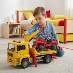 Bruder - Camion di soccorso Man Tga con veicolo fuoristrada - Veicolo da gioco