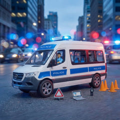 Bruder - Veicolo di Emergenza della Polizia Mb Sprinter con Modulo Luce e Suono - Veicolo da Gioco