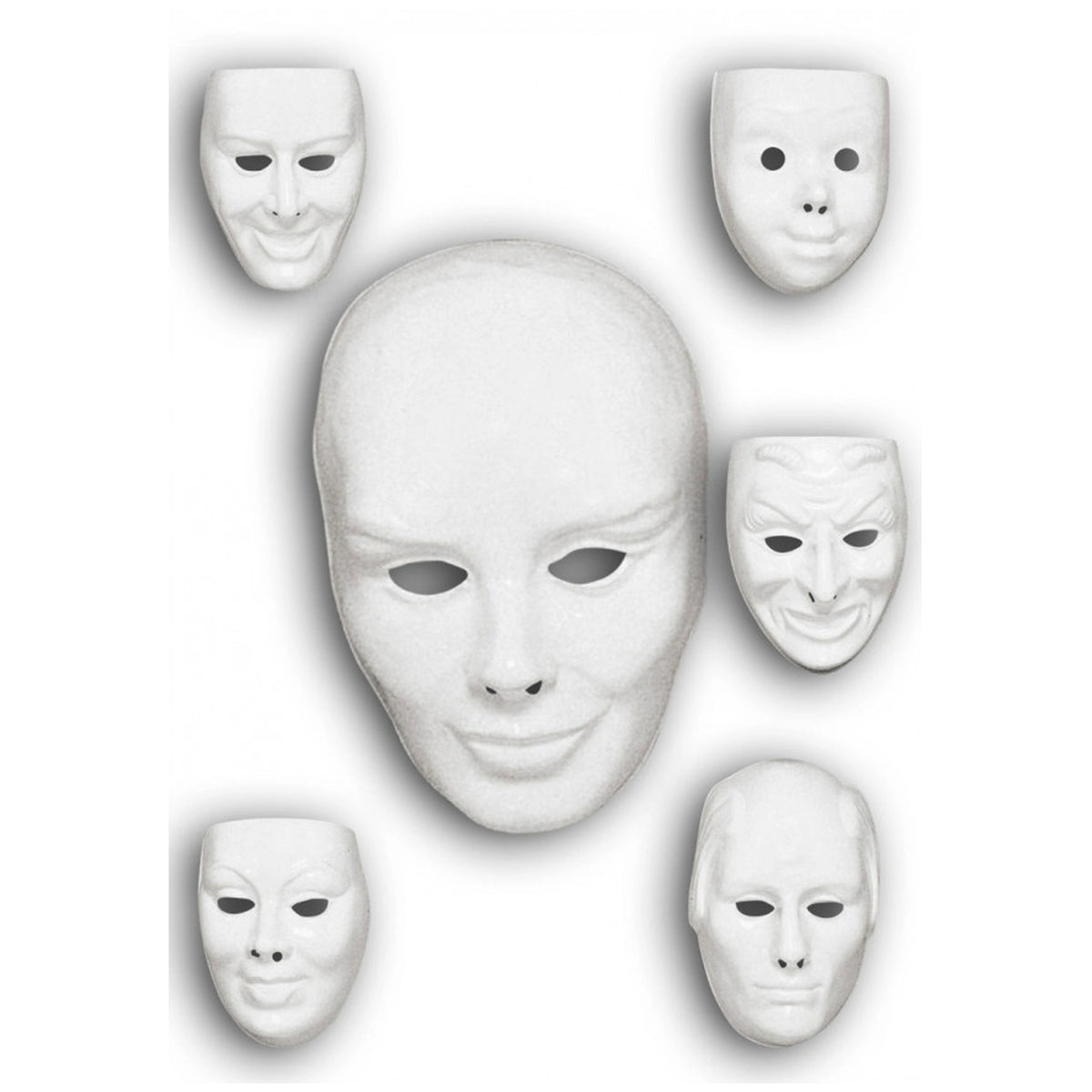 Carnival Toys - Adult Paintable Mask For Creative Fun And Imaginative Play - Pretend Professions And Role Playing