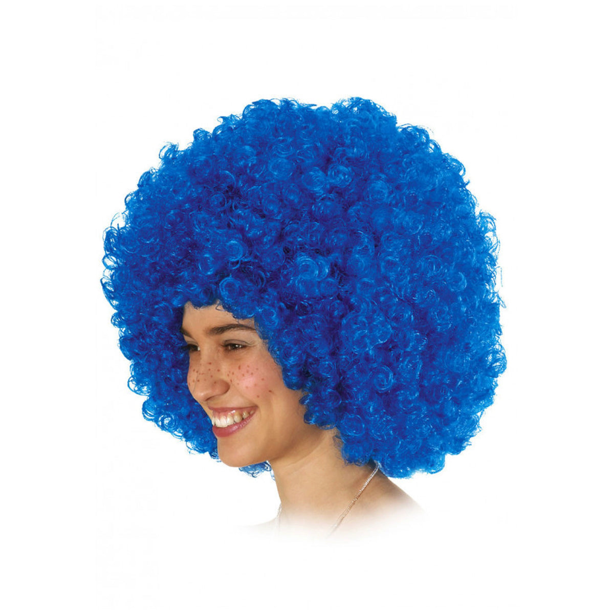 Carnival Toys - Parrucca Riccia Blu Divertente per Costumi e Gioco Immaginativo - Professioni Fittizie e Gioco di Ruolo