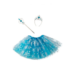 Carnival Toys - Ice Princess Dress Up Set With Headband Skirt And Wand - Pretend Professions And Role Playing