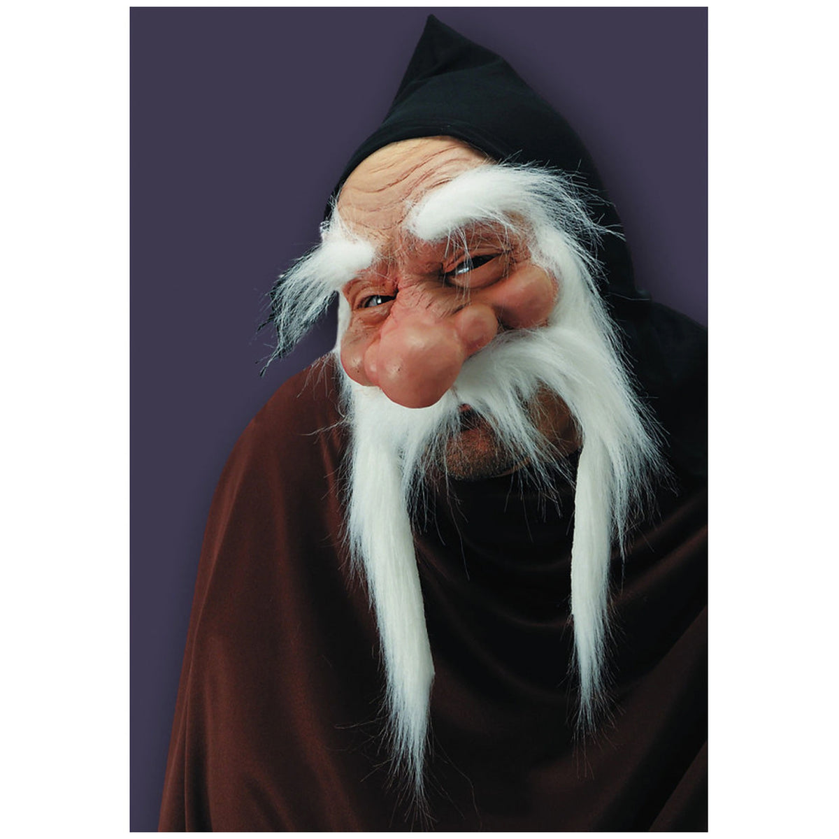 Carnival Toys - Maschera in PVC morbido senza mento con baffi e cappuccio per divertenti giochi di ruolo - Professioni finte e giochi di ruolo