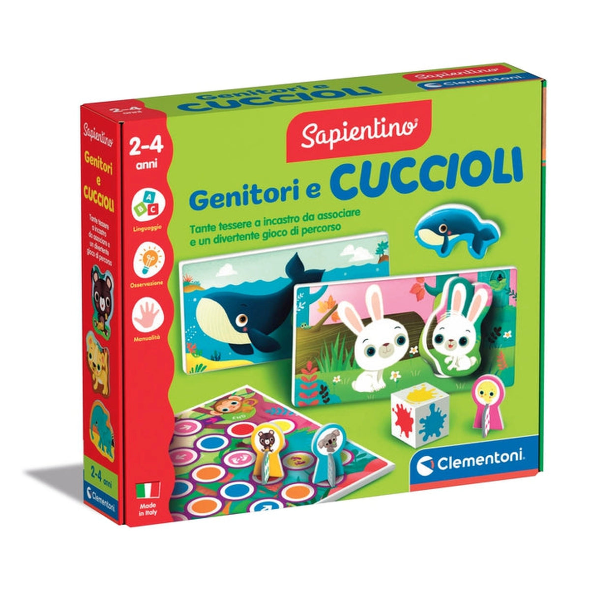Clementoni - Genitori E Cuccioli Giocattoli Educativi - Edizione Italiana