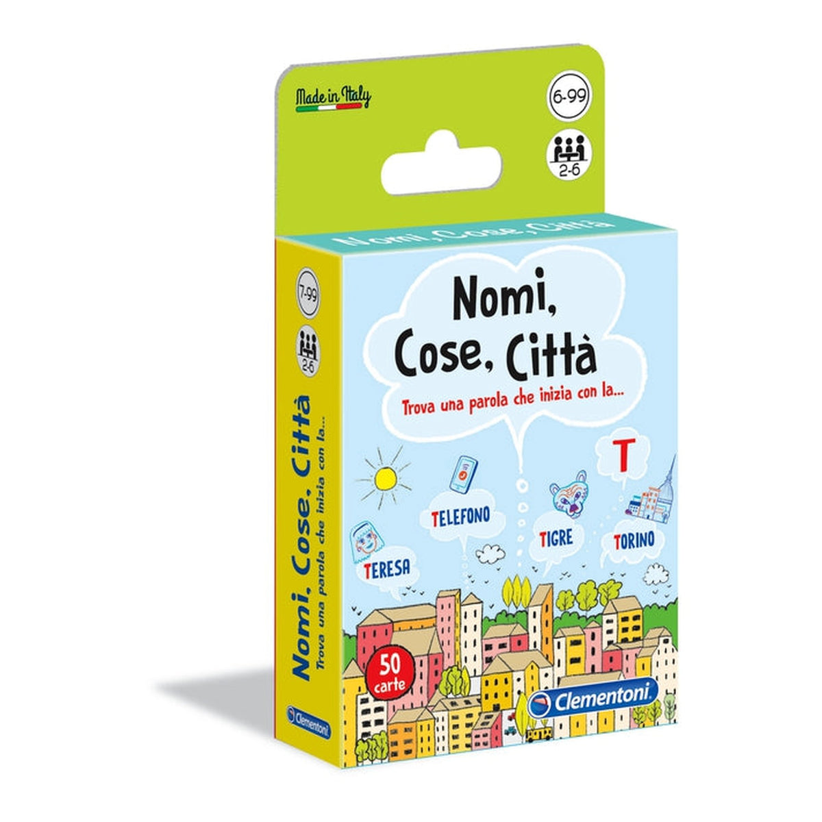 Clementoni - Nomi Cose Città Giochi di Carte - Edizione Italiana