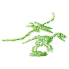 Clementoni Scienza E Gioco Lab - Archeogiocando - 2 In 1 Pteranodonte E Velociraptor Glow In The Dark Toy Playsets