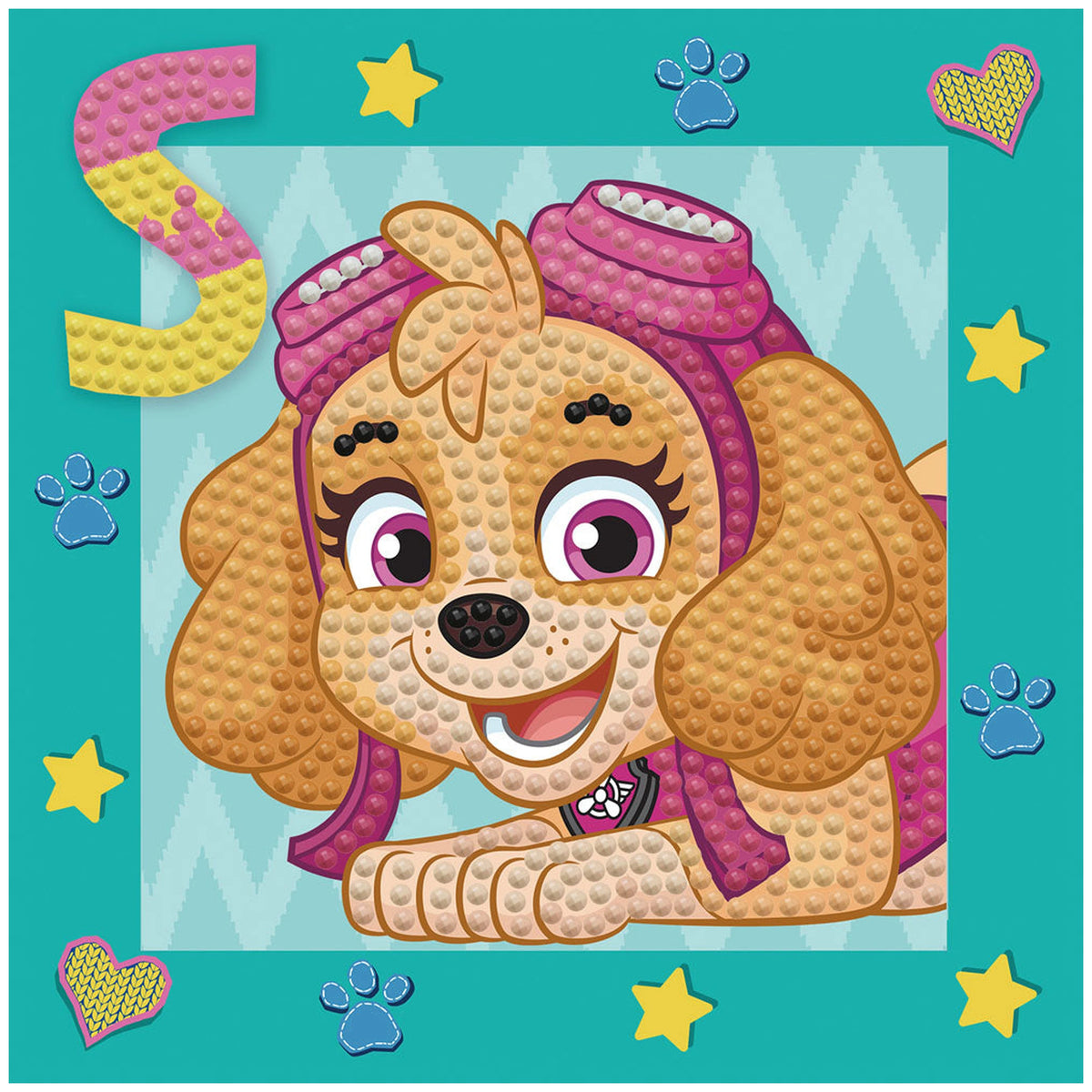 DIAMOND DOTZ - DOTZIES PAW PATROL Skye Pittura di Diamanti - Arte e Fai da Te