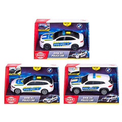 Dickie Toys BMW Police Car Collection - 15cm Light & Sound Emergency Vehicle - Age +3 - Play Vehicles