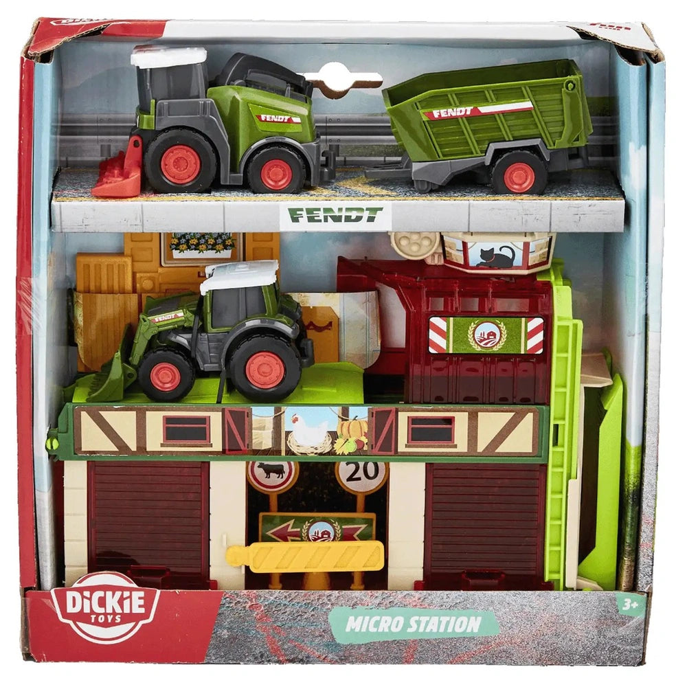 Dickie Toys - Farm Station Playset - Interactive Farm Vehicles with Launcher and Elevator - Age +3 - Toy Playsets