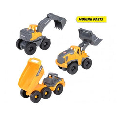 Dickie - Volvo Construction Work 3 Pcs Pack Play Vehicles