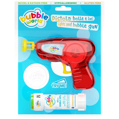 Dulcop - Pistola per bolle e luci 60 ml - Attrezzatura da gioco all'aperto