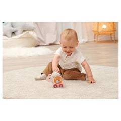 Eichhorn Wood - Push Along Snail Toy for Toddlers Ages 1 Year+ - Eco-Friendly Sustainable Wooden Early Steps Travel Vehicle with Silent Silicone Tyres and Moving Flower Mechanism